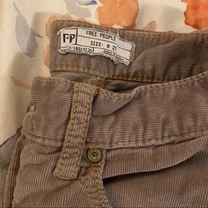 Free People Brown/Grey Corduroy Pants
